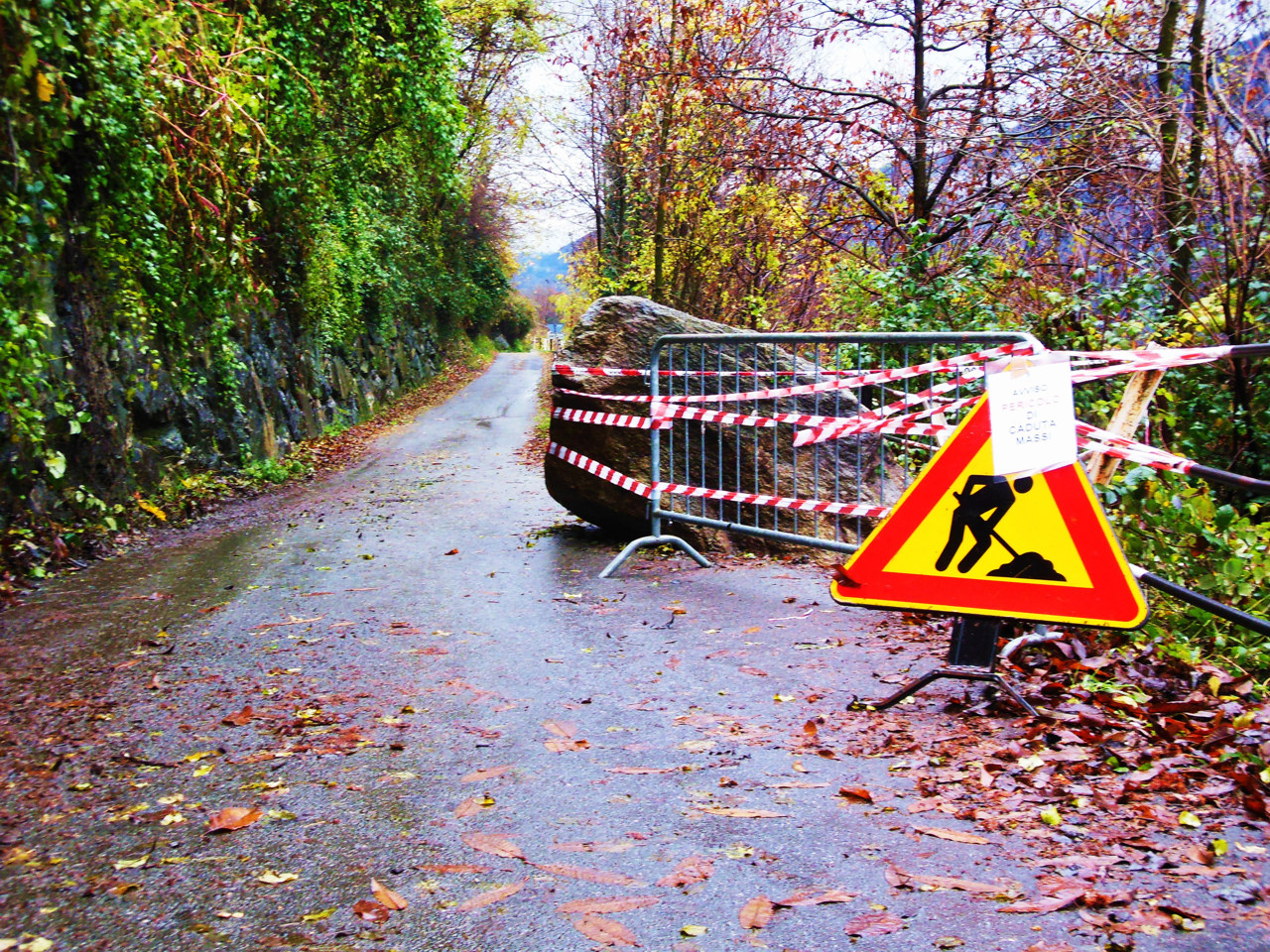 frana su strada per Panier
