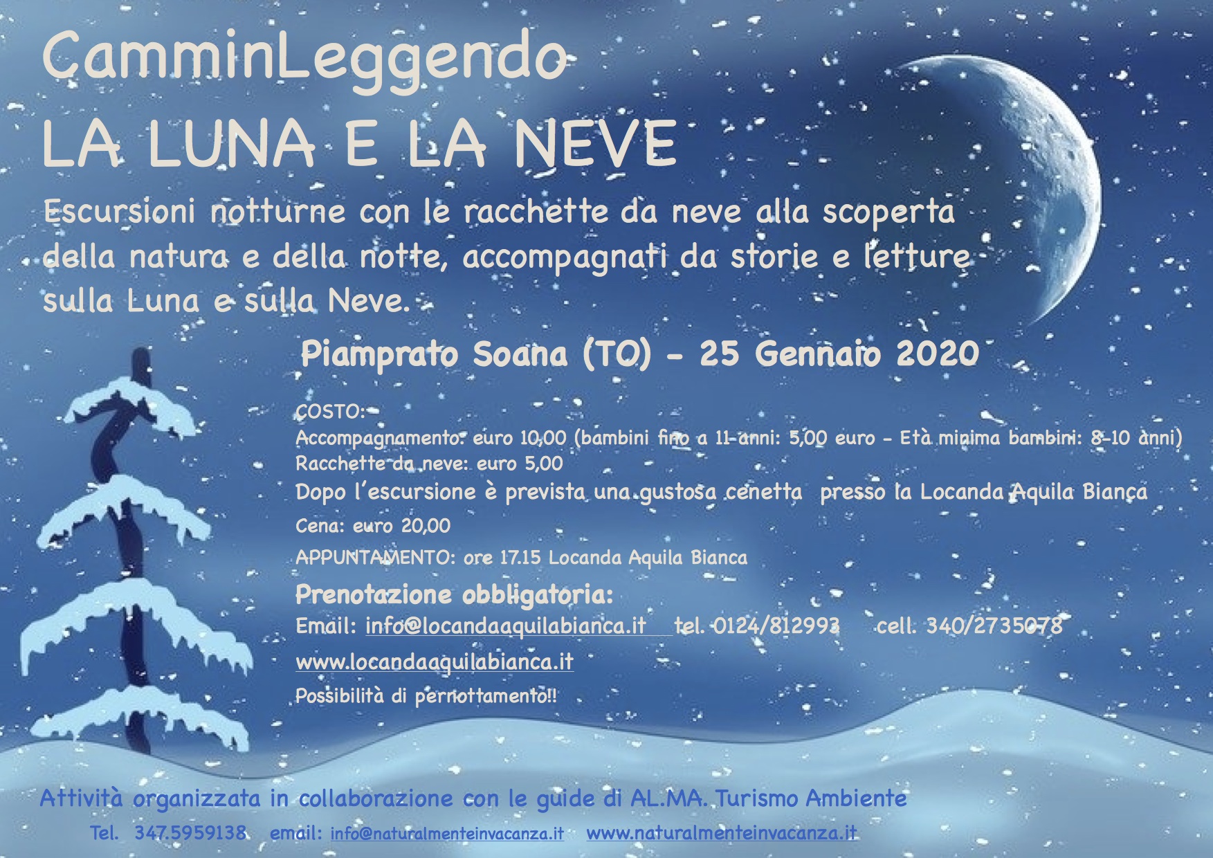 la luna e la neve_piamprato 25 GENNAIO