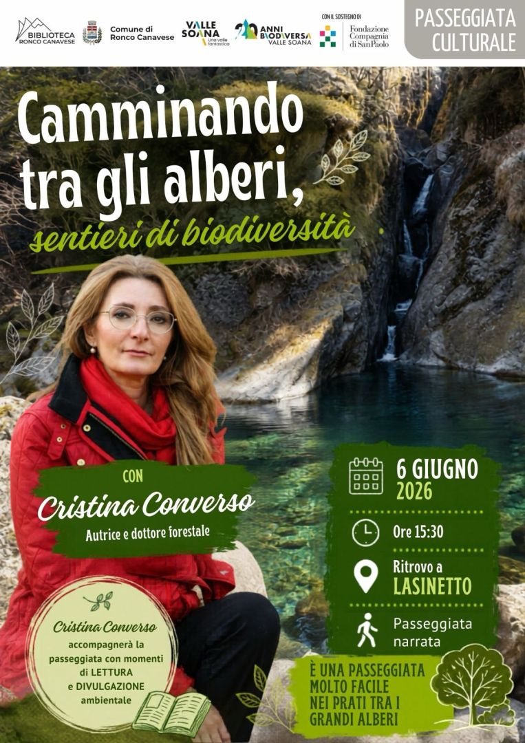 Sabato 6 giugno: Camminando tra gli alberi, sentieri di biodiversità con Cristina Converso