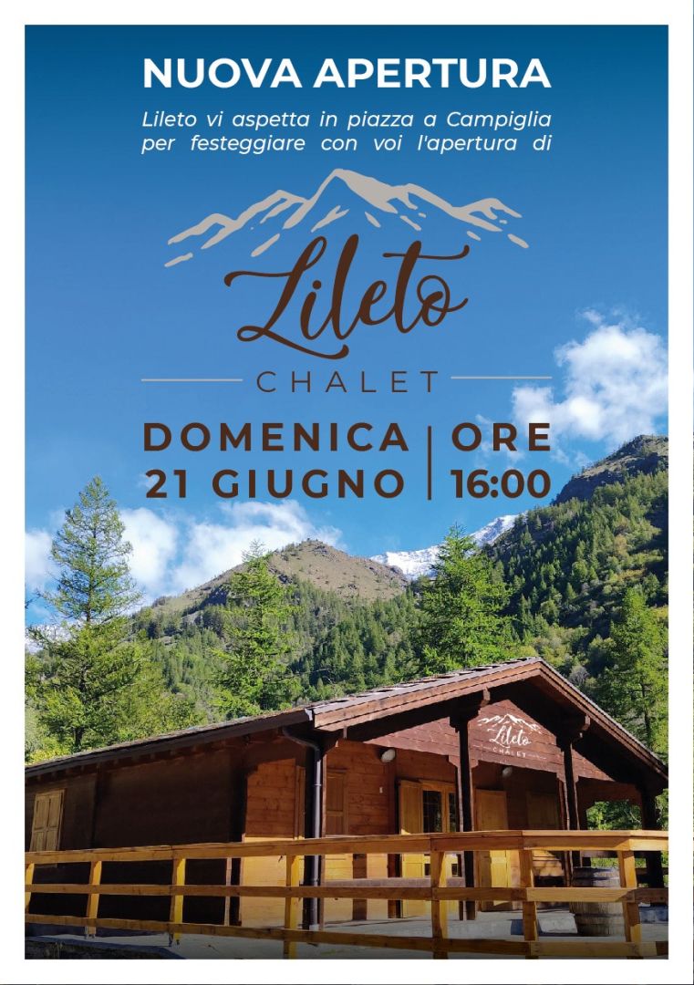 Campiglia, Domenica 21 giugno: Nuova apertura Lileto Chalet
