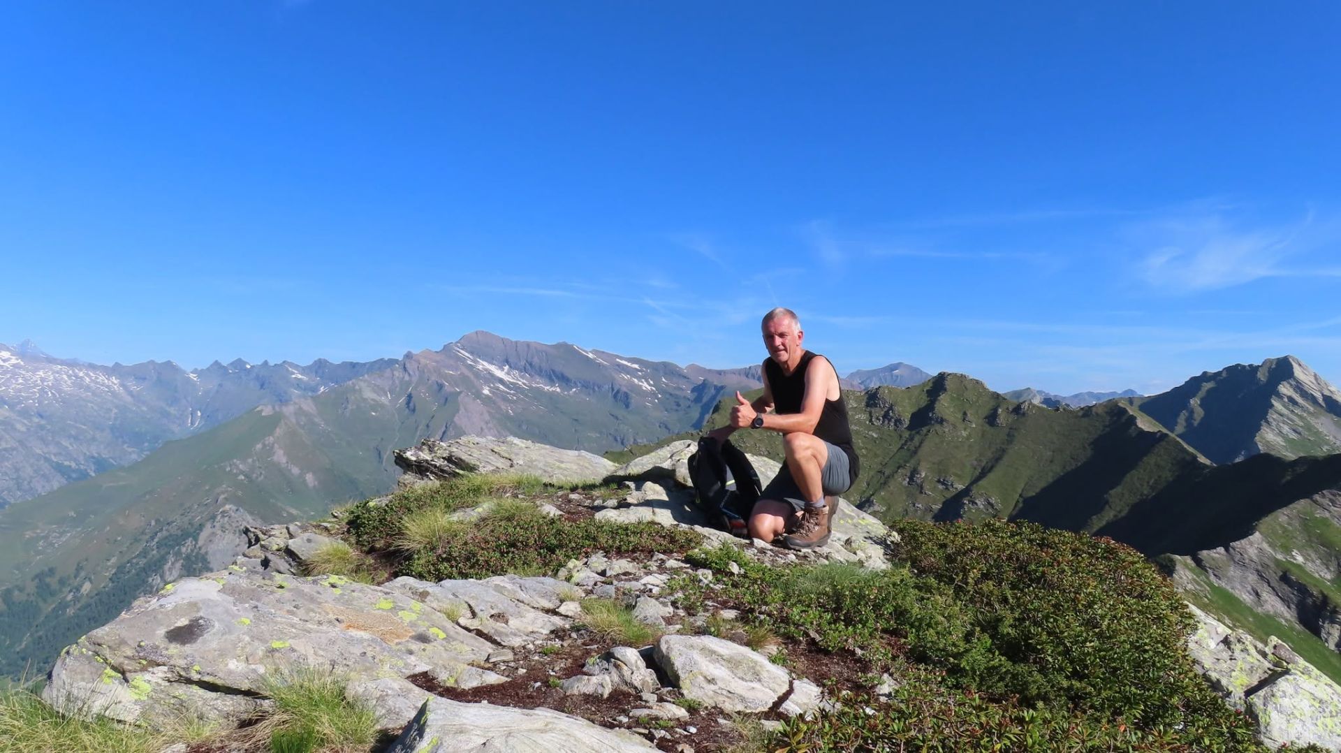 Franco Chiapetto nel vallone d’Arlens da Pianetto
