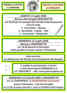 Invito alle visite delle Borgate di Frassinetto e Ingria e Incontro con le Associazioni