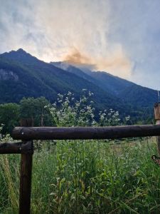 Incendio boschivo in alta valle Soana aggiornamento delle ore 9,30