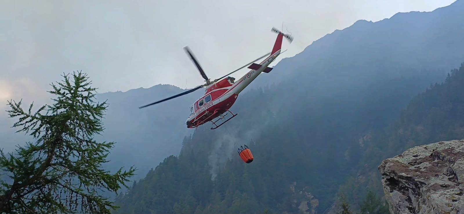 Aggiornamento sull’incendio divampato nella zona sopra la Borgata Andorina a cura del Comune di Valprato