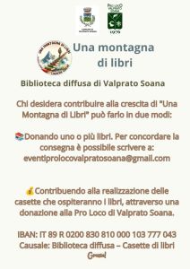 Una Montagna di Libri: prima Casetta dei Libri a Piamprato a cura di Bruna Fasana
