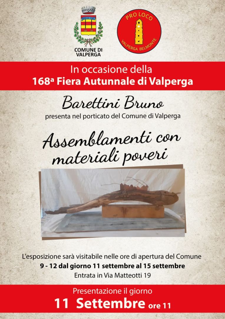 Bruno Barettini presenta: Assemblamenti con materiali poveri