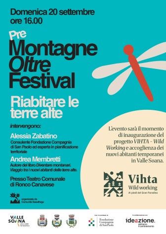 COMUNICATO STAMPA : Valle Soana: al via “VIHTA – Wild Working” a cura di Mara Dadone