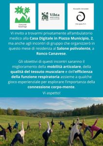 Ronco, 22 settembre: primo incontro con Alessandro Giovannini Osteopata D.O.